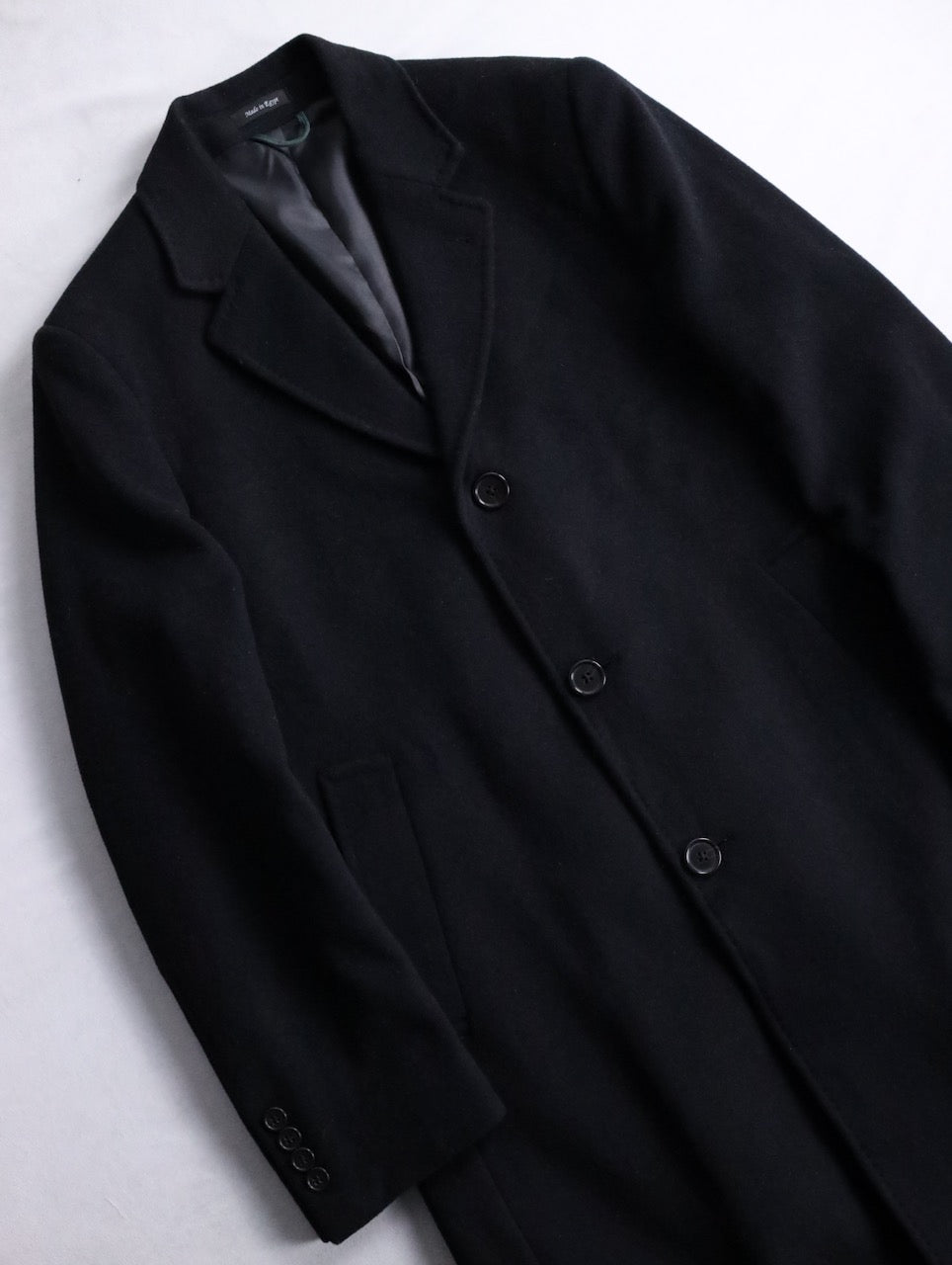 LAUREN RALPH LAUREN wool cashmere chester coat black