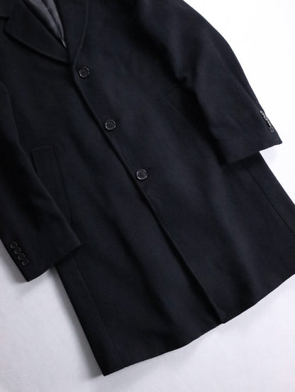 LAUREN RALPH LAUREN wool cashmere chester coat black