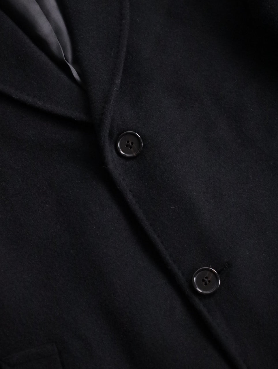 LAUREN RALPH LAUREN wool cashmere chester coat black