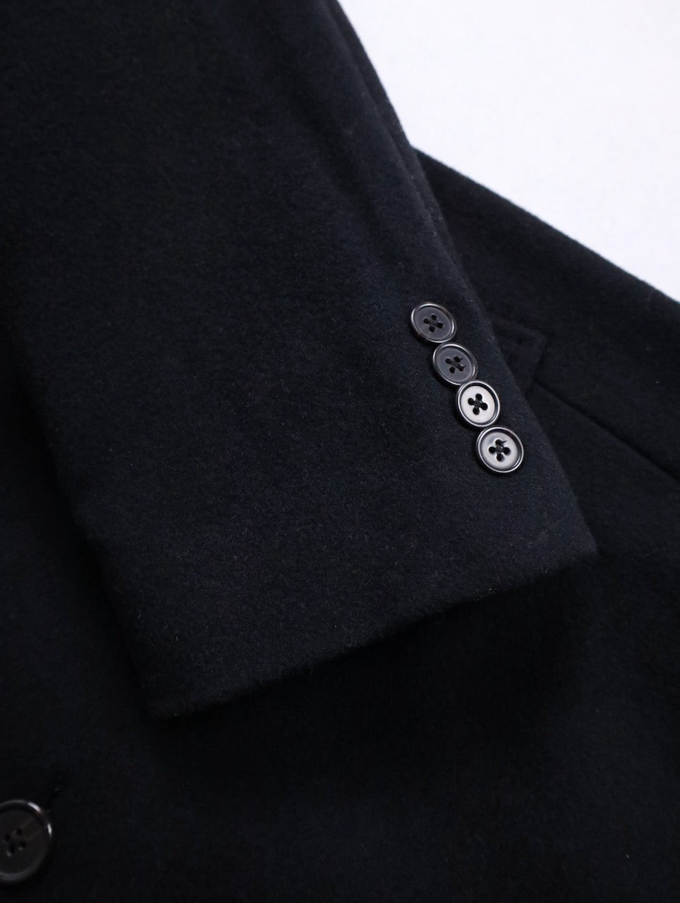 LAUREN RALPH LAUREN wool cashmere chester coat black