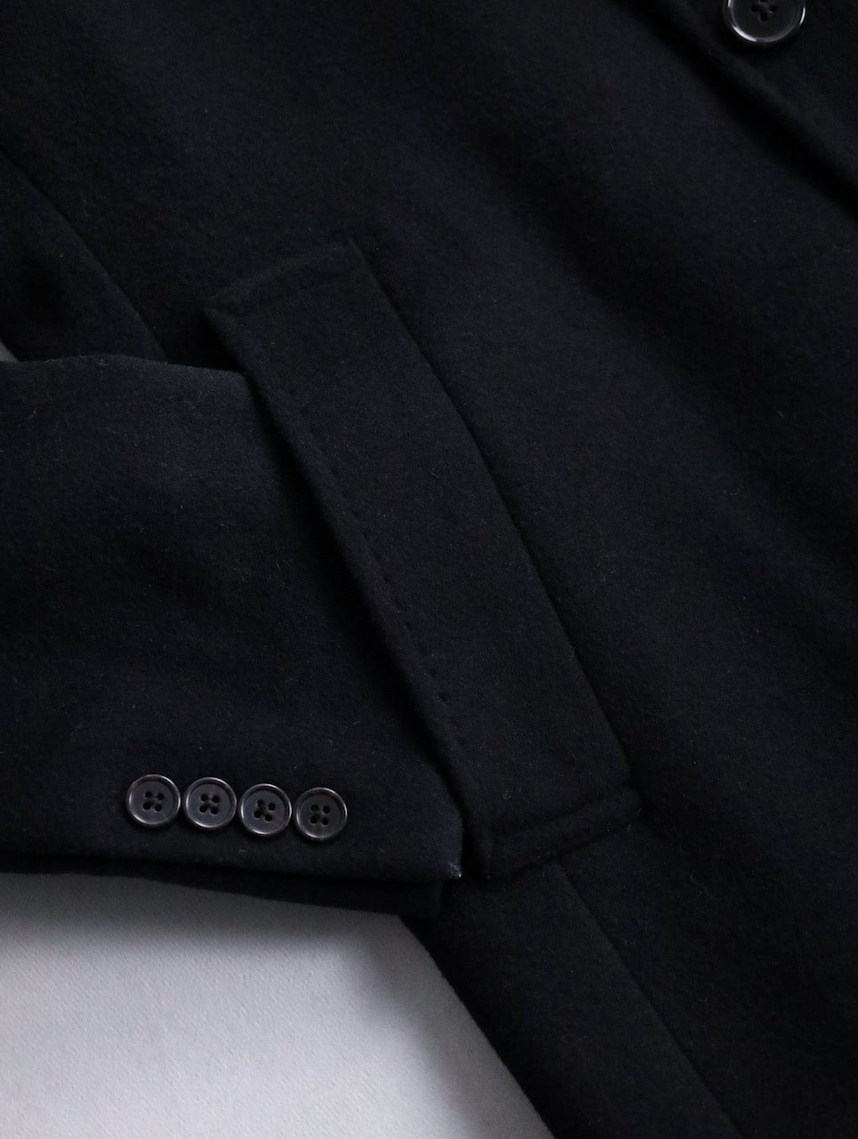 LAUREN RALPH LAUREN wool cashmere chester coat black