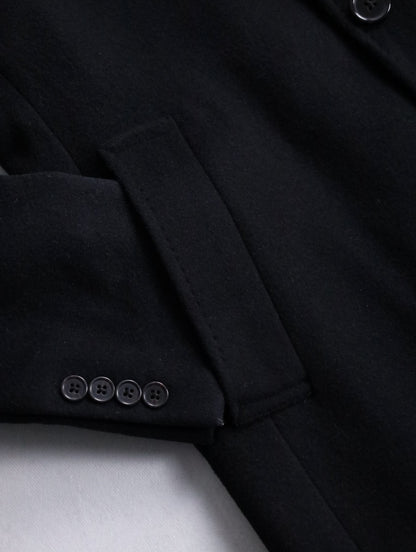 LAUREN RALPH LAUREN wool cashmere chester coat black
