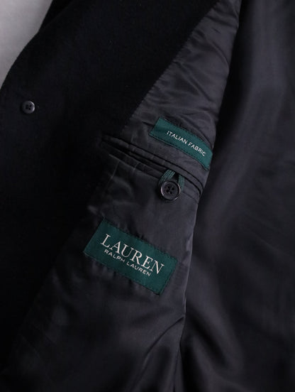 LAUREN RALPH LAUREN wool cashmere chester coat black