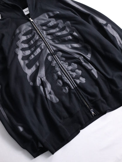 TAKAHIROMIYASHITATheSoloist. bone design zip hoodie black