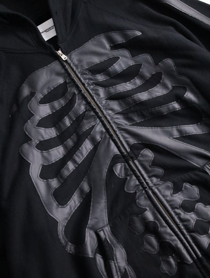 TAKAHIROMIYASHITATheSoloist. bone design zip hoodie black