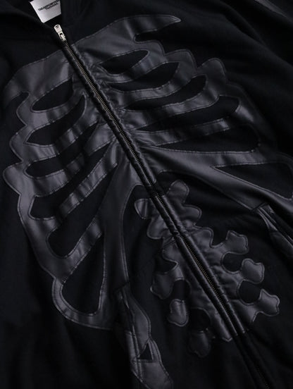 TAKAHIROMIYASHITATheSoloist. bone design zip hoodie black