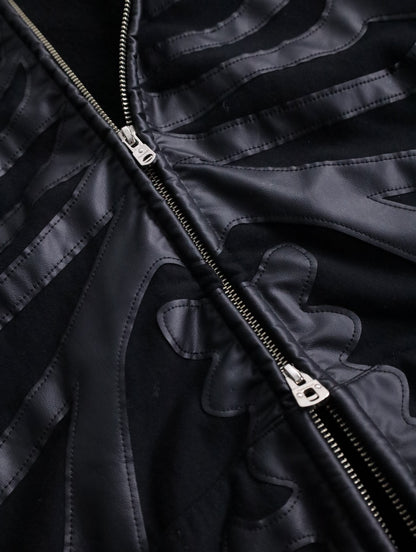 TAKAHIROMIYASHITATheSoloist. bone design zip hoodie black