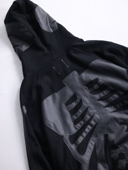 TAKAHIROMIYASHITATheSoloist. bone design zip hoodie black
