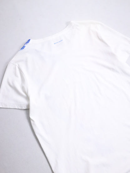 color print design tee white-multi