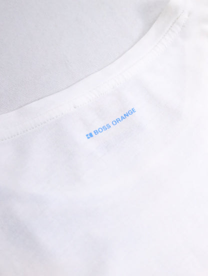 color print design tee white-multi