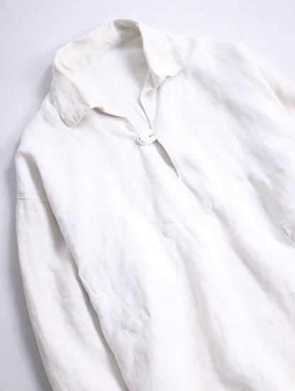 linen skipper pullover ivory
