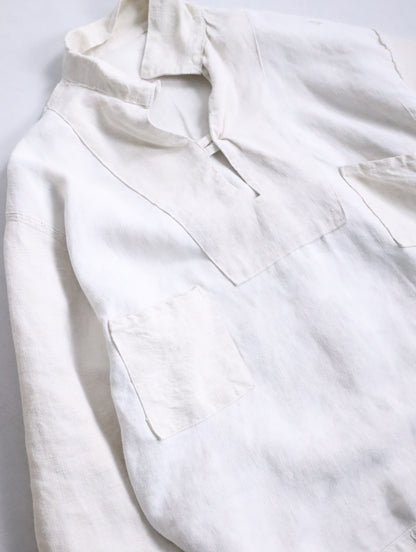 linen skipper pullover ivory