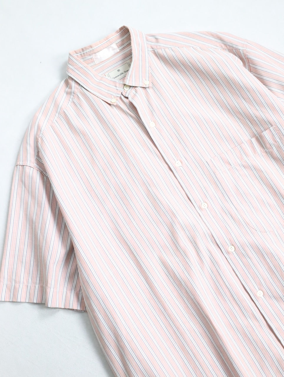 Ermenegildo Zegna s/s stripe shirt pink-white-blue-black