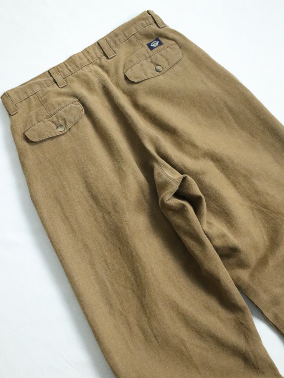 DOCKERS 2tuck linen cotton slacks brown