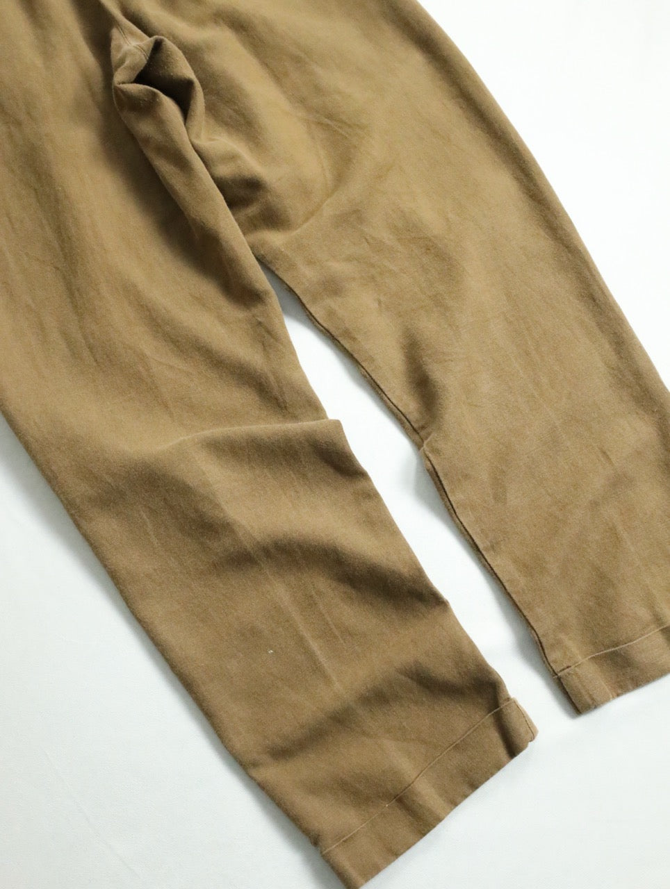 DOCKERS 2tuck linen cotton slacks brown