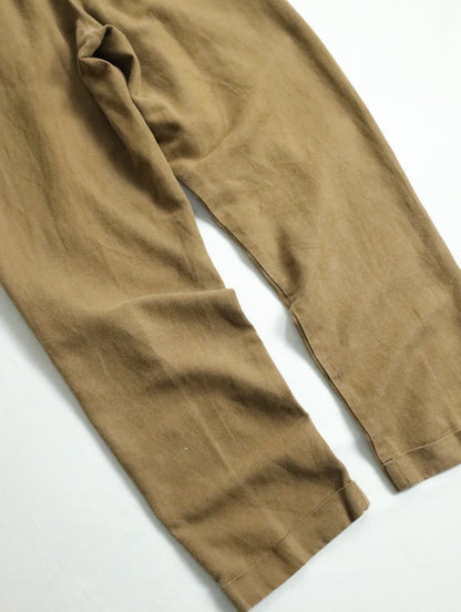 DOCKERS 2tuck linen cotton slacks brown