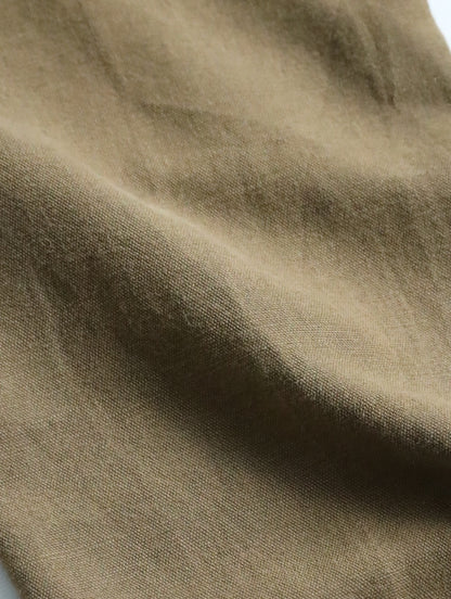 DOCKERS 2tuck linen cotton slacks brown