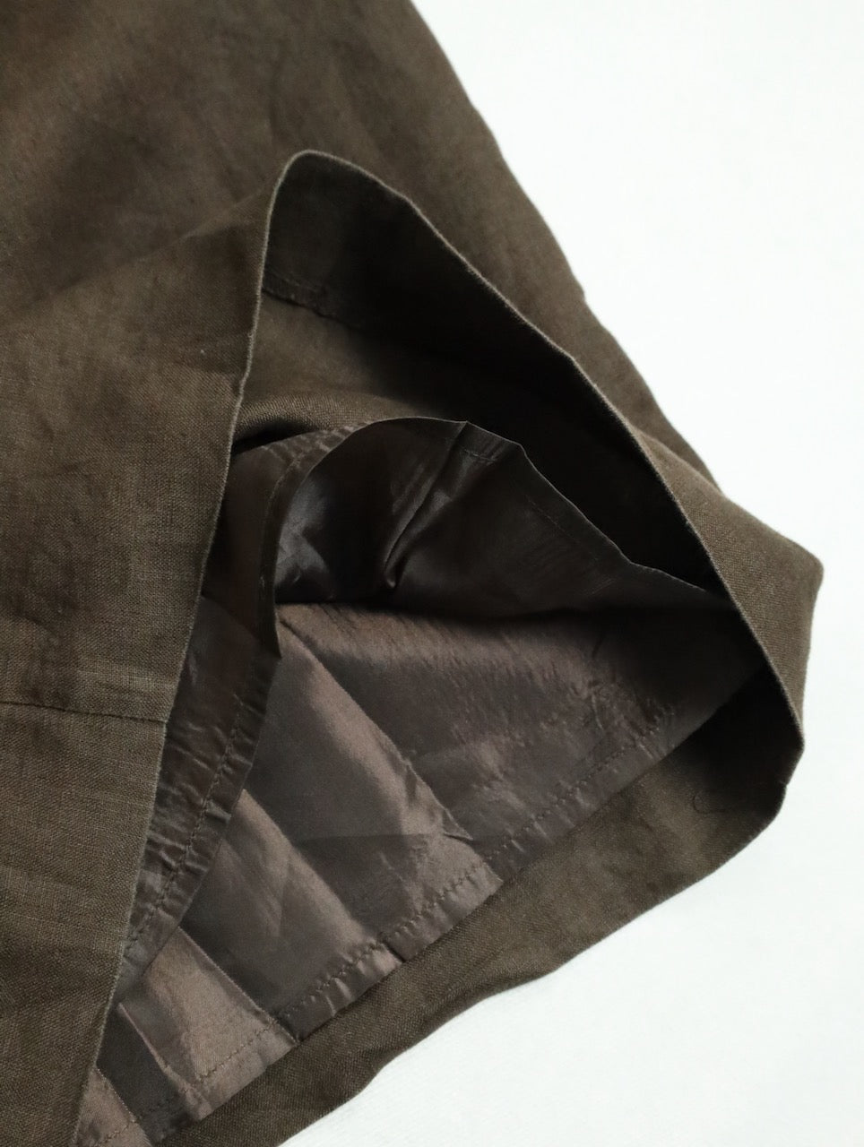 linen drawstring easy pants brown