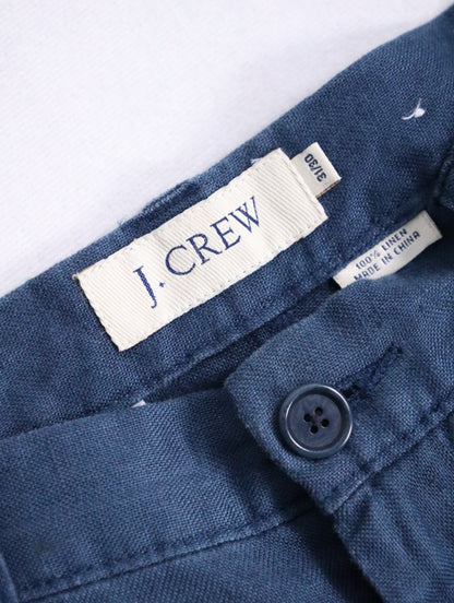 J.CREW linen straight pants navy