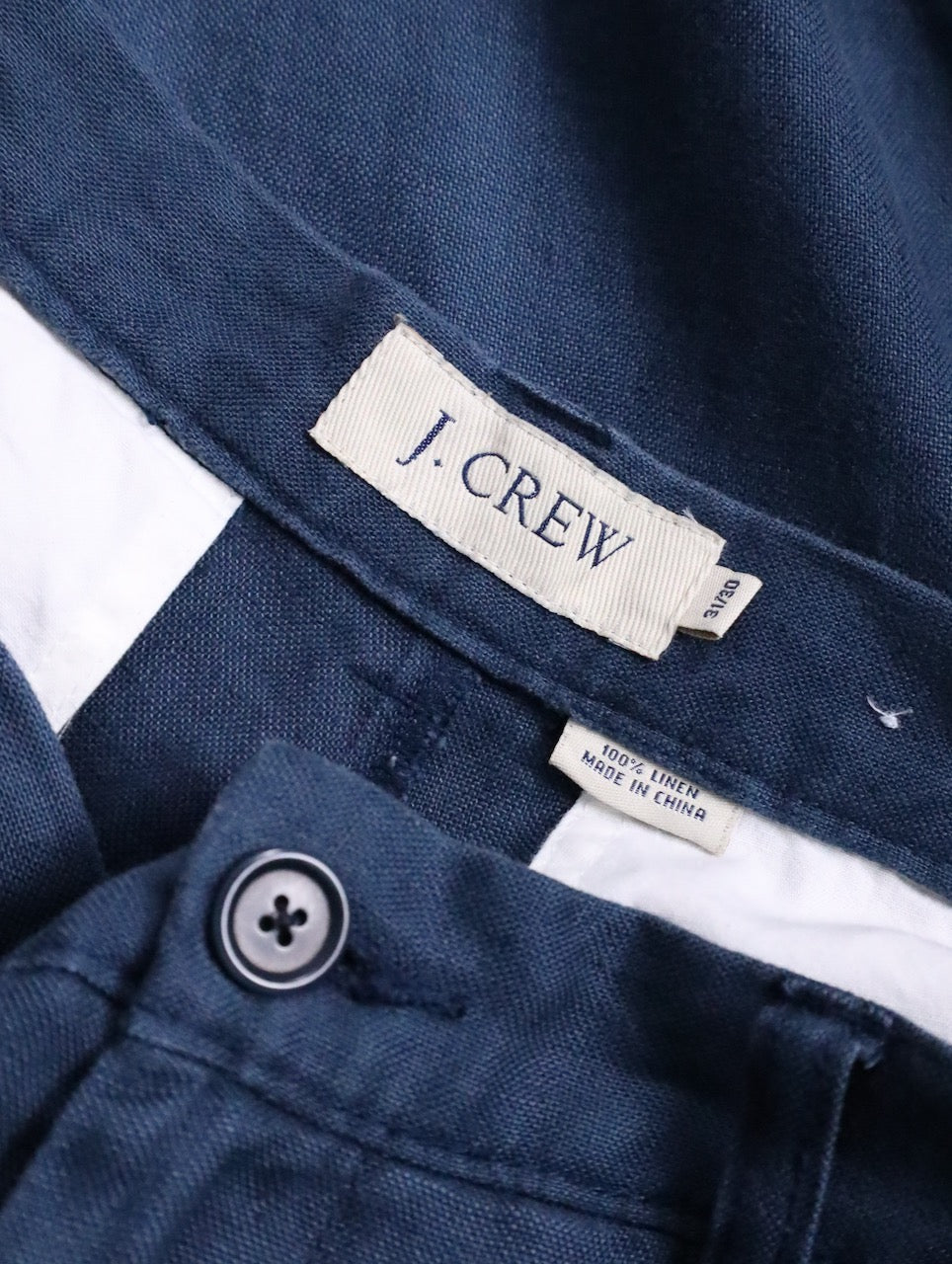 J.CREW linen straight pants navy