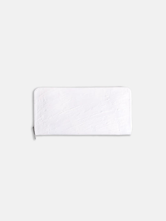kagari yusuke zip-around long wallet white