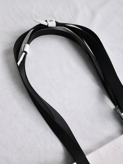 kagari yusuke webbing strap tote bag white