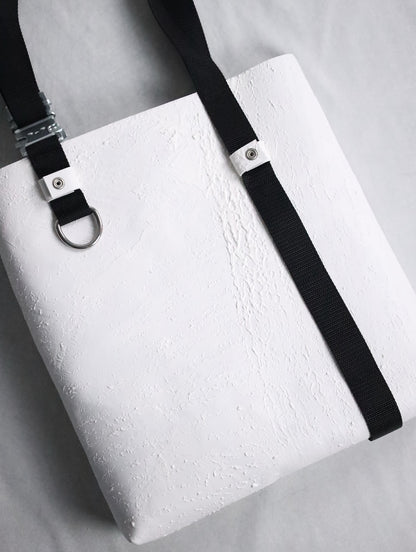 kagari yusuke webbing strap tote bag white