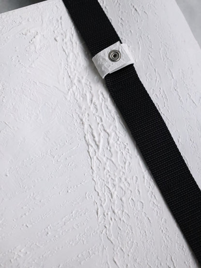 kagari yusuke webbing strap tote bag white