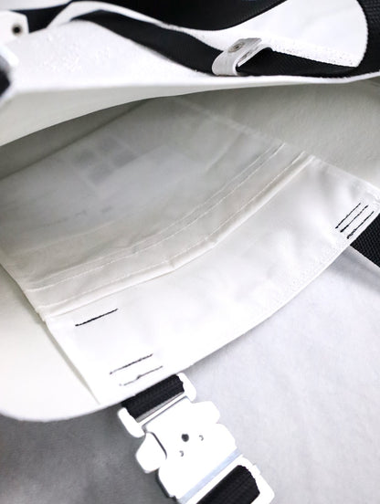 kagari yusuke webbing strap tote bag white