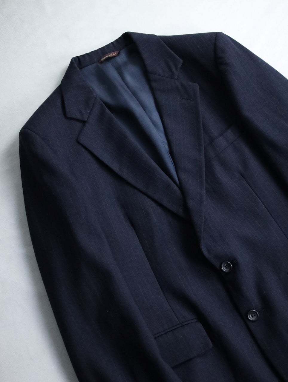 GEFOFFREY BEENE stripe tailred jacket 2B navy