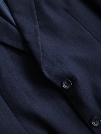 GEFOFFREY BEENE stripe tailred jacket 2B navy