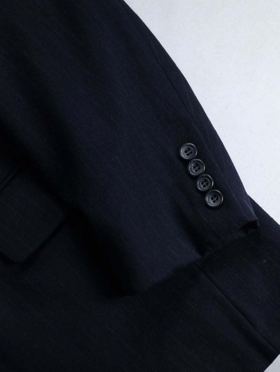 GEFOFFREY BEENE stripe tailred jacket 2B navy
