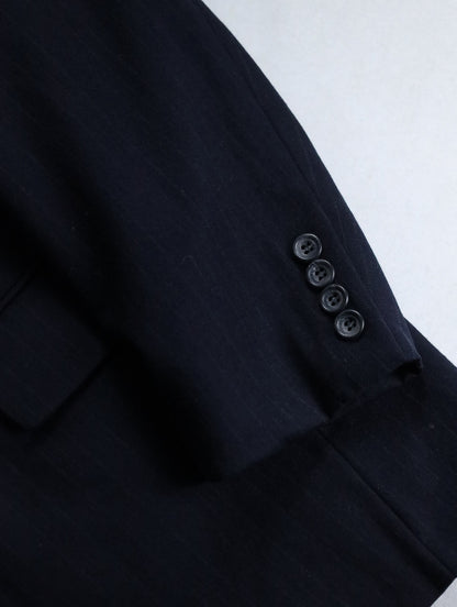 GEFOFFREY BEENE stripe tailred jacket 2B navy