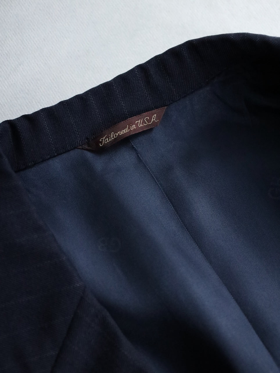 GEFOFFREY BEENE stripe tailred jacket 2B navy