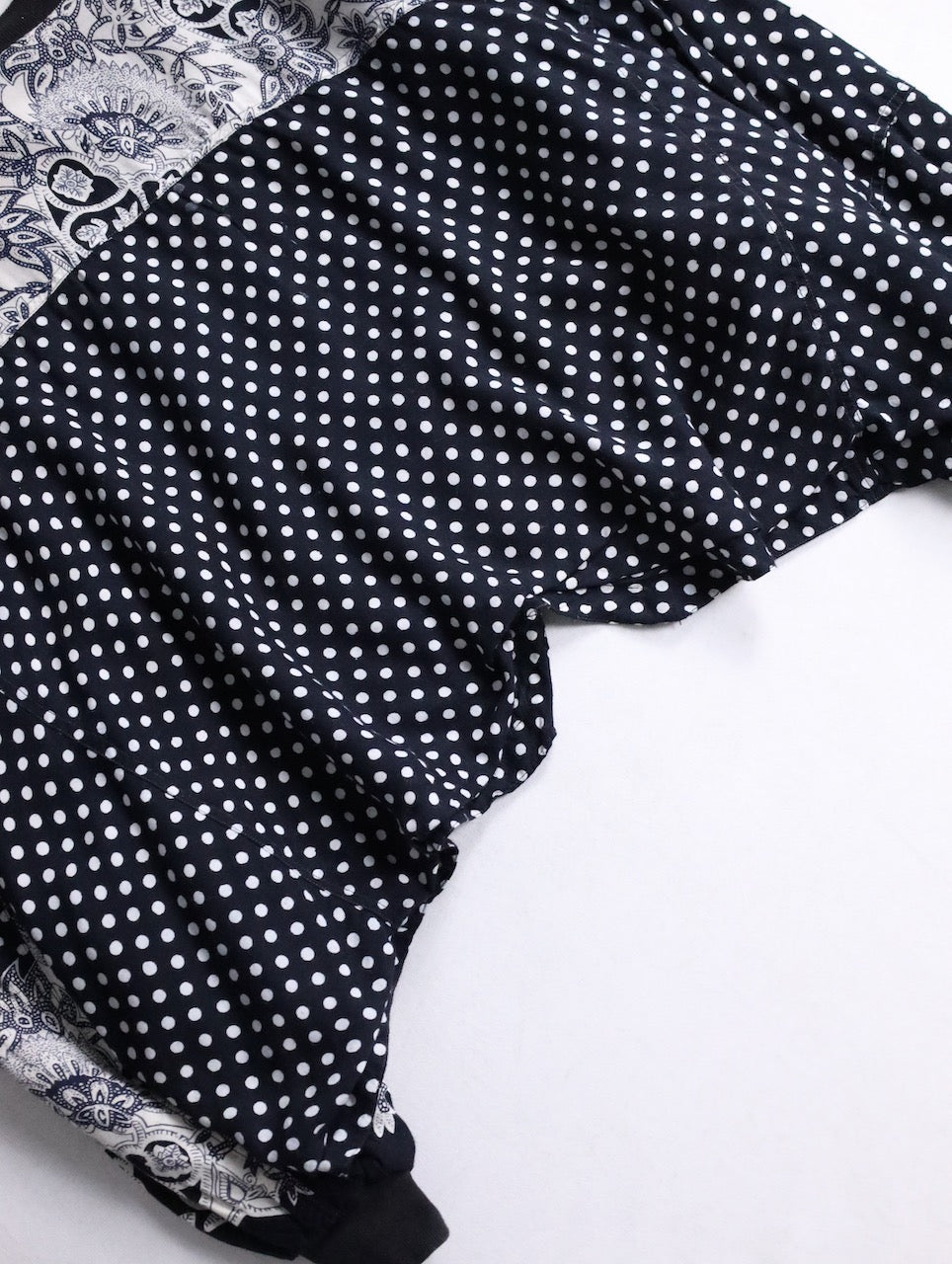 90s patch dolman sleeve dot jacket black-white