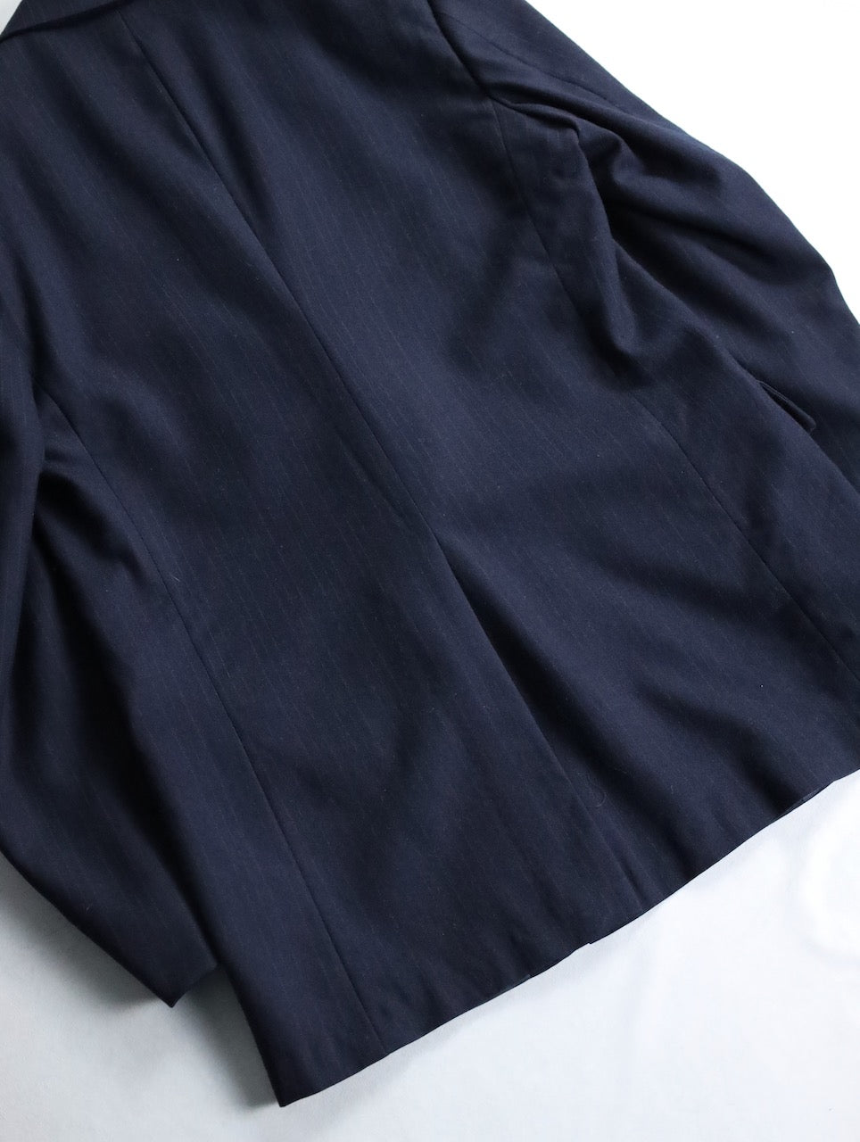 GEFOFFREY BEENE stripe tailred jacket 2B navy