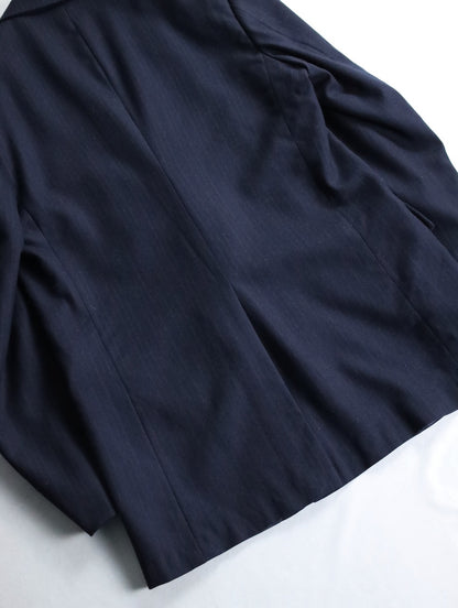 GEFOFFREY BEENE stripe tailred jacket 2B navy