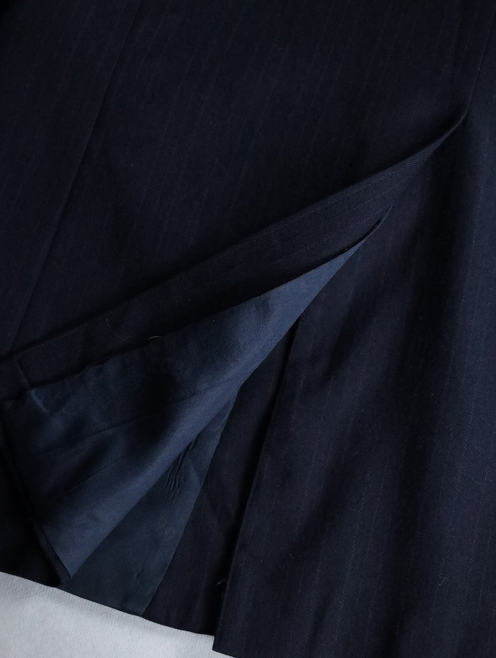 GEFOFFREY BEENE stripe tailred jacket 2B navy