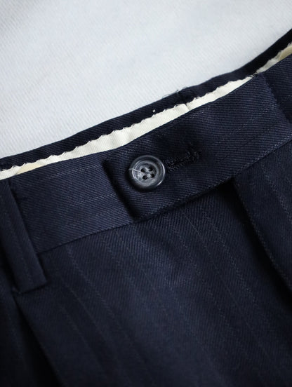 GEFOFFREY BEENE stripe tailred jacket 2B navy