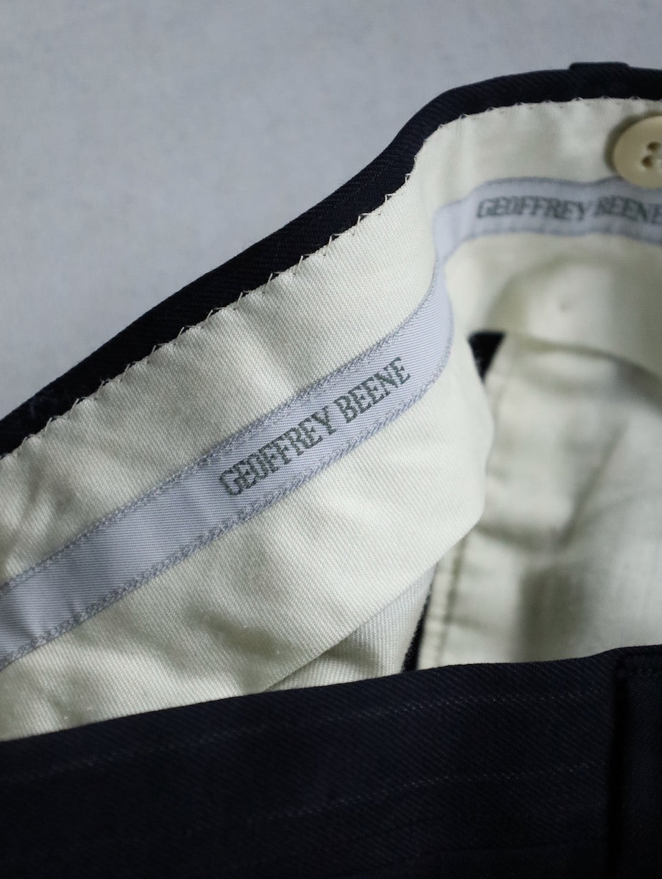 GEFOFFREY BEENE stripe tailred jacket 2B navy
