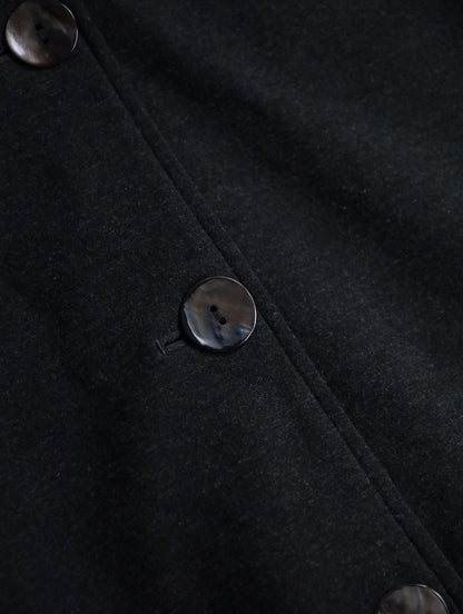 CHICO'S shell button short jacket gray