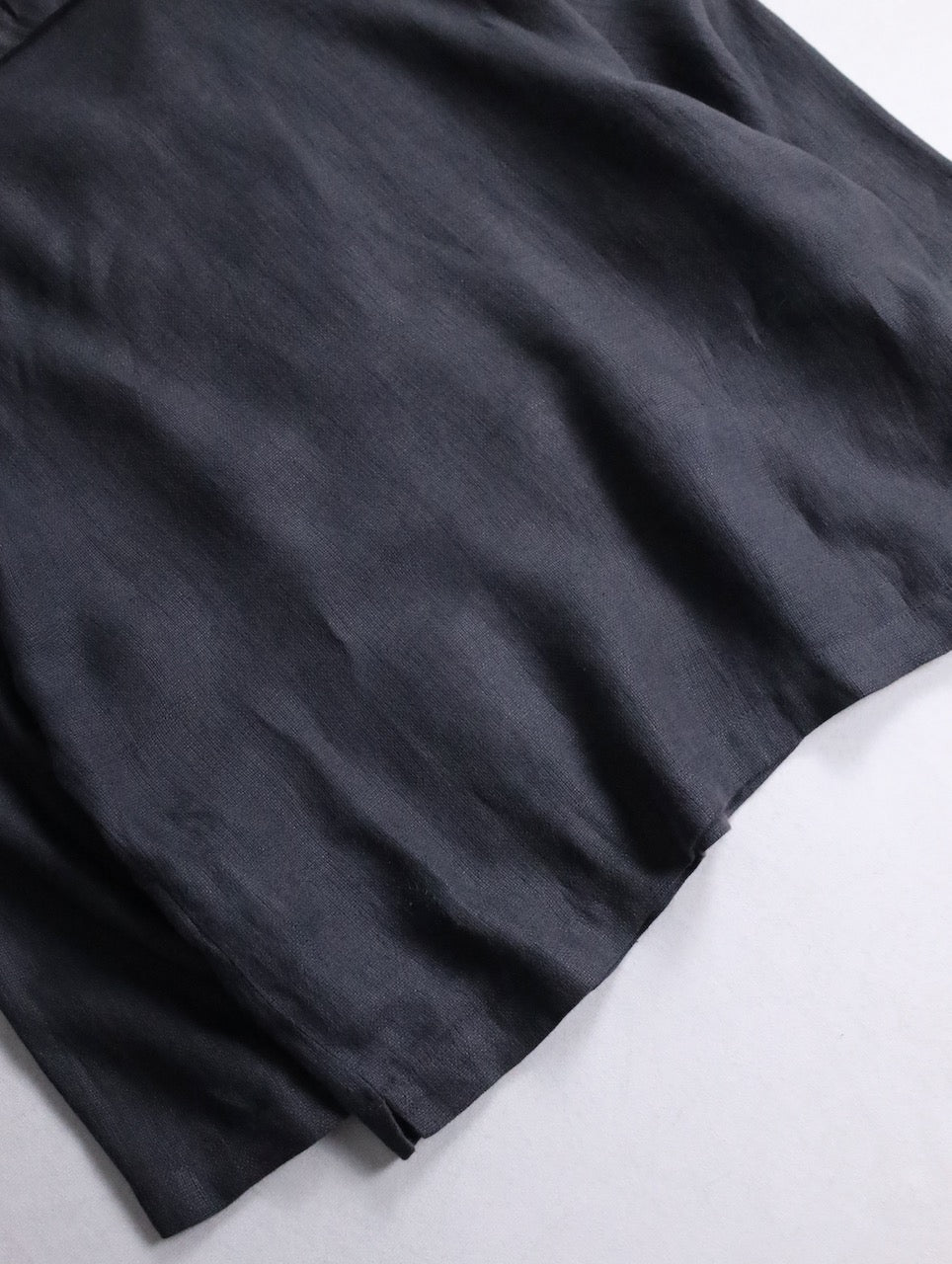 EMPORIO ARMANI linen skipper shirt gray