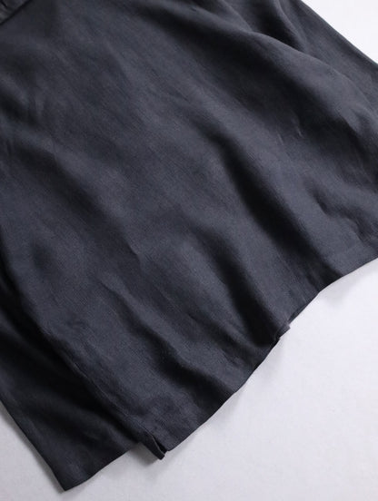 EMPORIO ARMANI linen skipper shirt gray