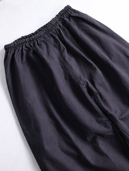 easy cotton sarrouel pants black