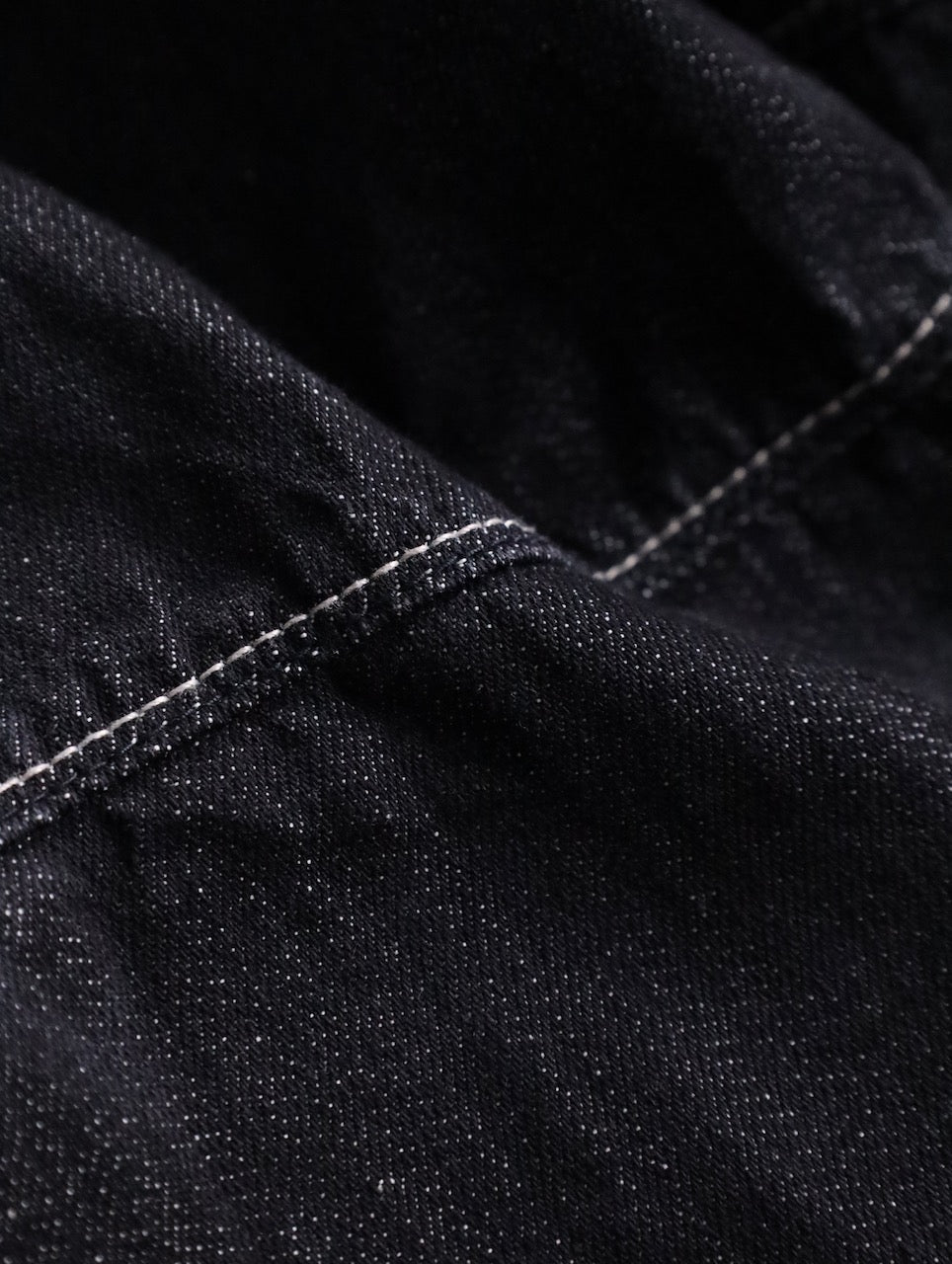 three-quarter length cargo denim pants black