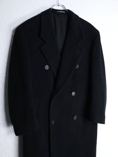 LAUREN RALPH LAUREN lamb wool long coat black