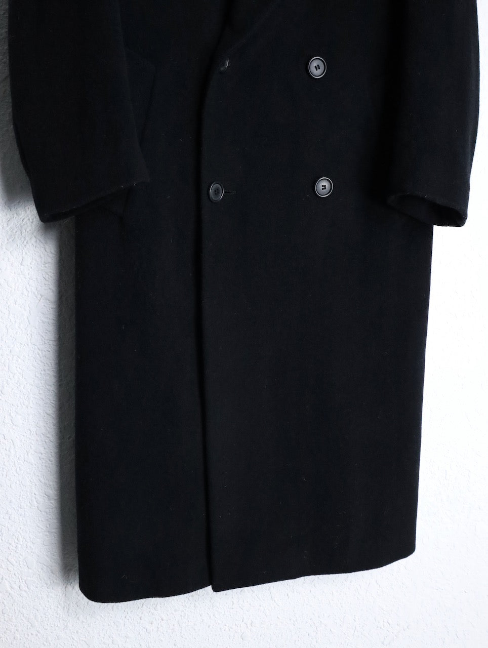 LAUREN RALPH LAUREN lamb wool long coat black