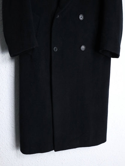 LAUREN RALPH LAUREN lamb wool long coat black