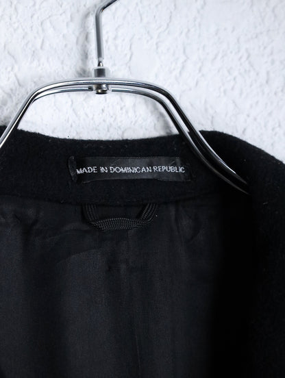 LAUREN RALPH LAUREN lamb wool long coat black