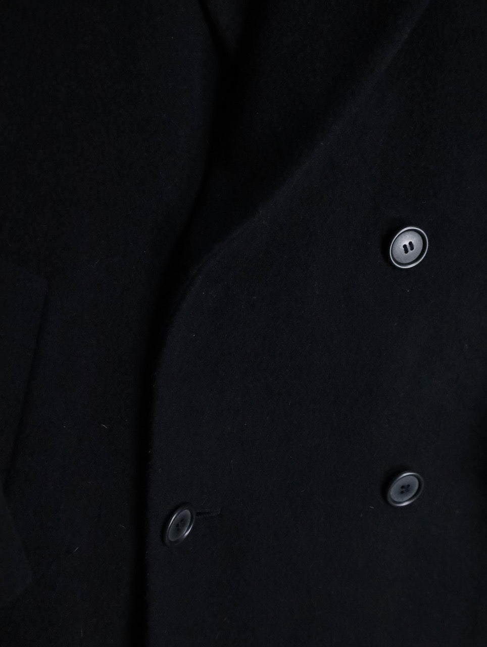 LAUREN RALPH LAUREN lamb wool long coat black